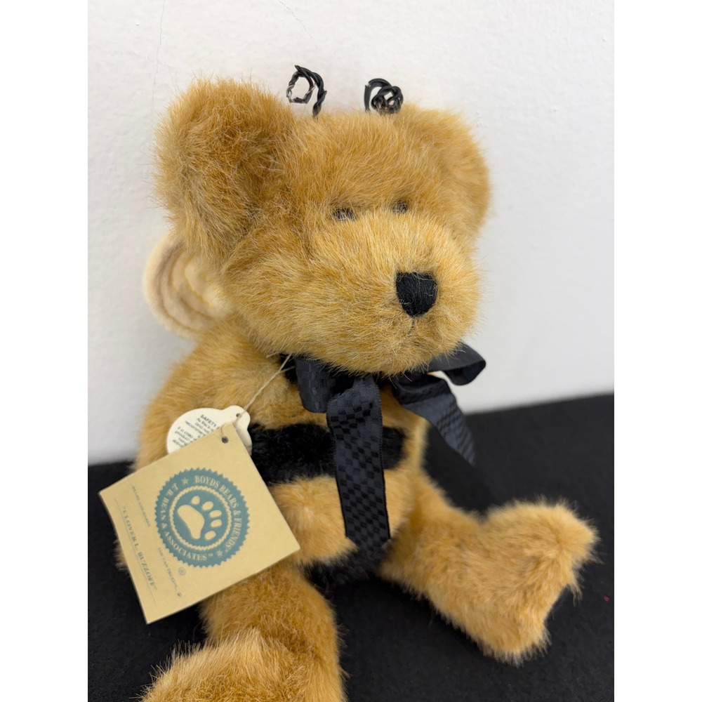Boyds Bears Clover L Buzzoff Bumble Bee Plush Teddy Bear Vintage 91772 Brown